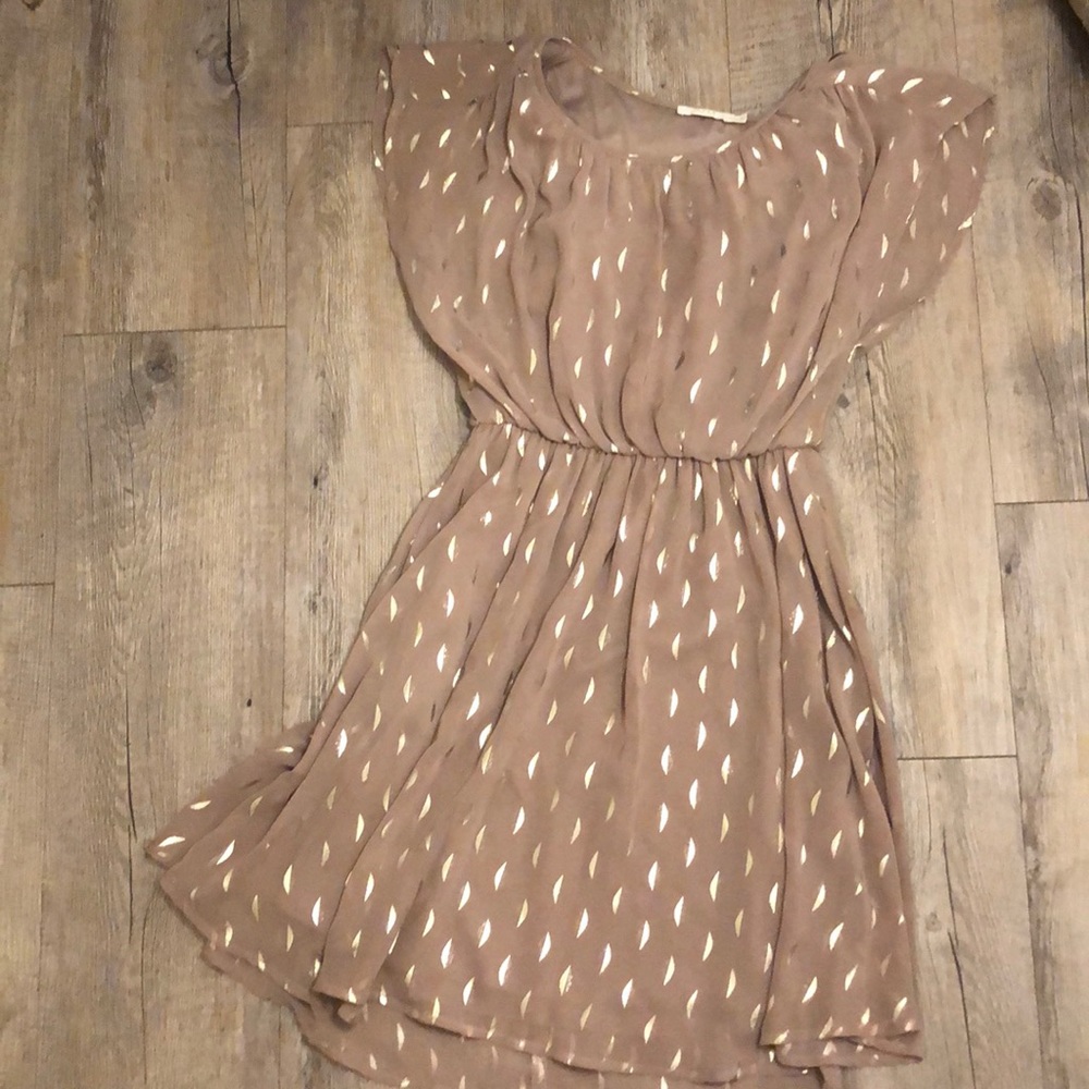 LUSH champagne dress XS